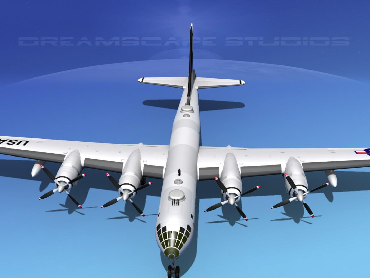 Scale Boeing B-50 Superfortress 3d Model