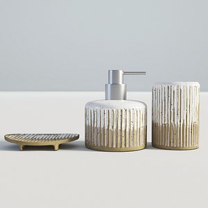 3D model bathroom set bath
