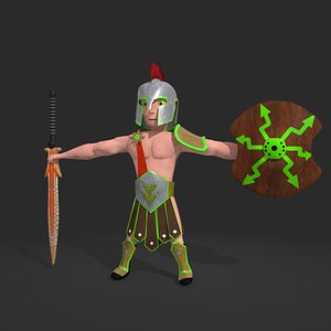 cartoon sparta warrior mars