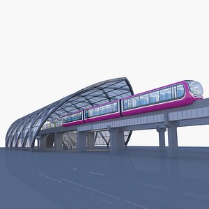 Monorail station with train 2023 II