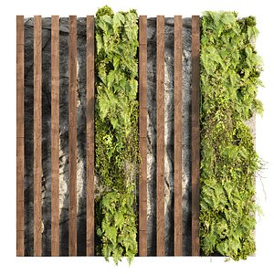 Vertical Green Wall 540 3D Plant Model 3D model