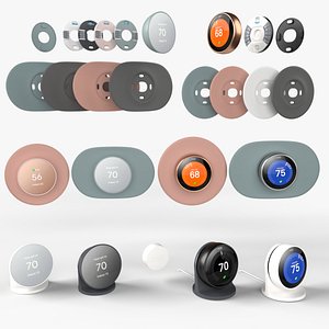 Google Nest Thermostat and  Learning Thermostat all Colors 2023 3D model