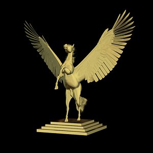 3D Print Ready Decoration Pegasus model