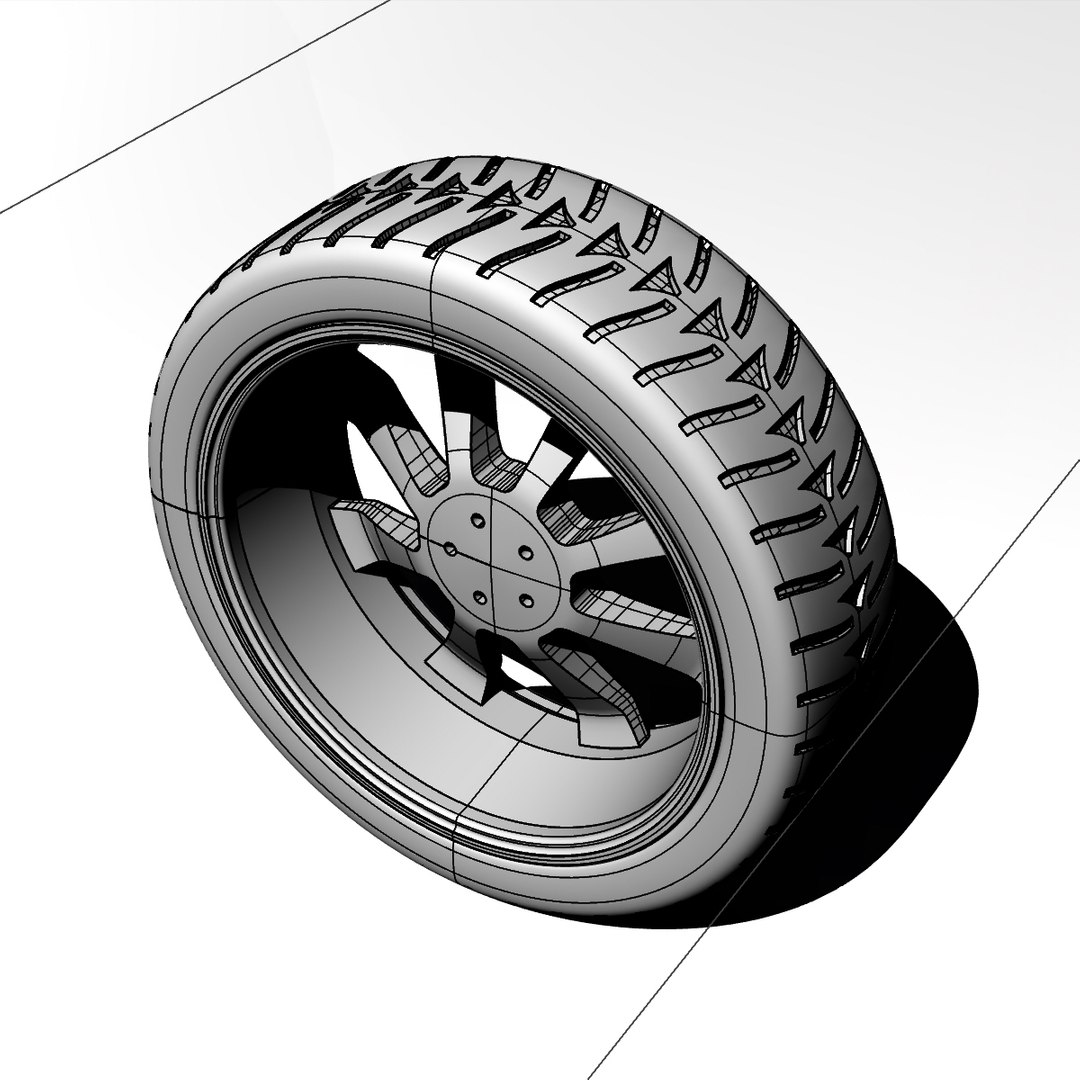 Tire Alloy Wheel Rim Obj