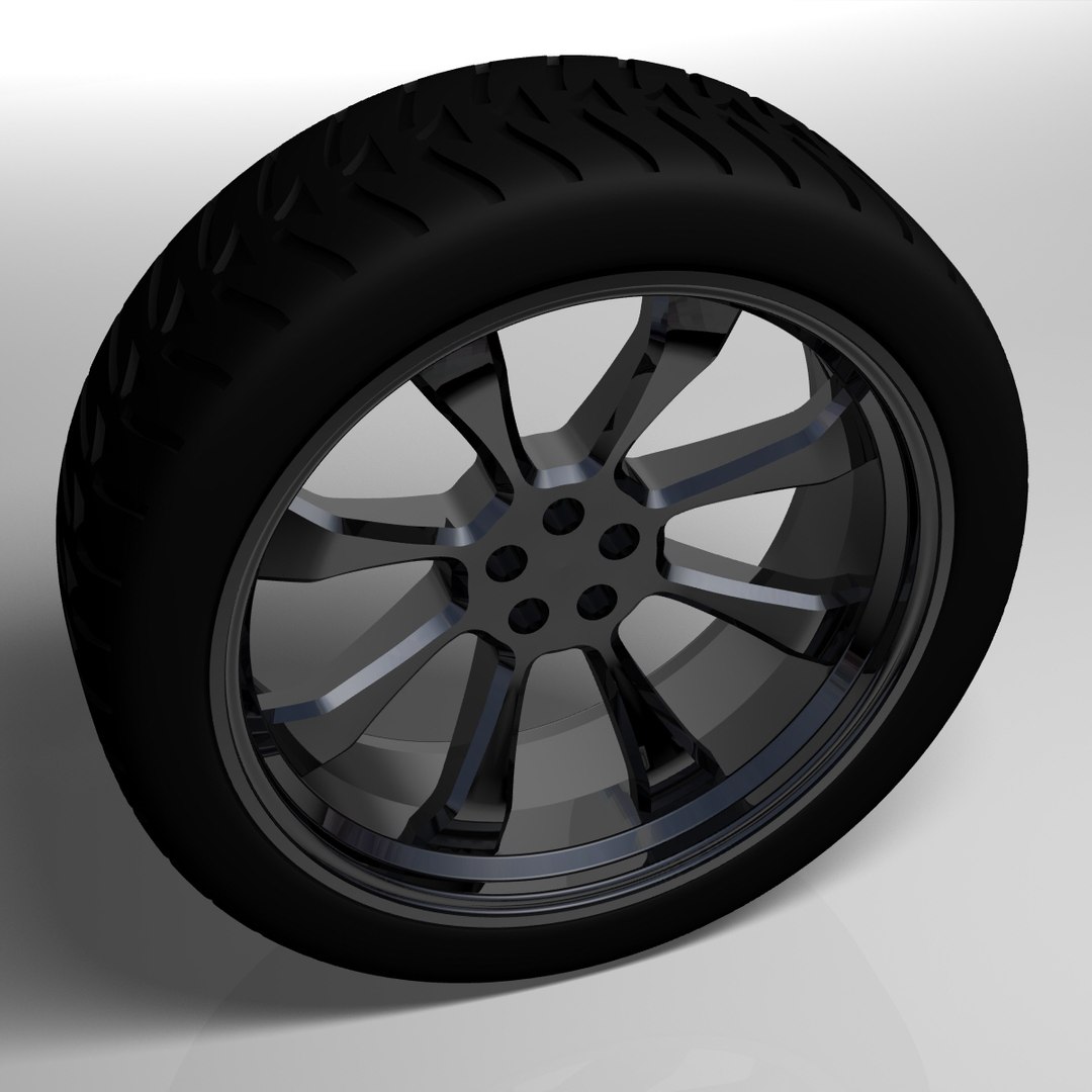 Tire Alloy Wheel Rim Obj