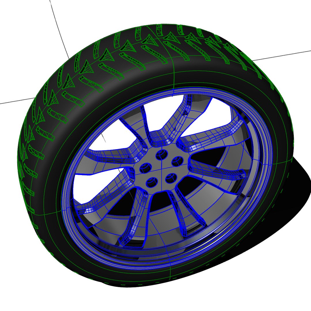 Tire Alloy Wheel Rim Obj