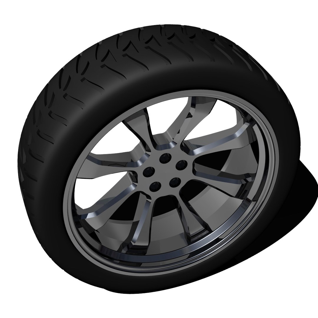 Tire Alloy Wheel Rim Obj