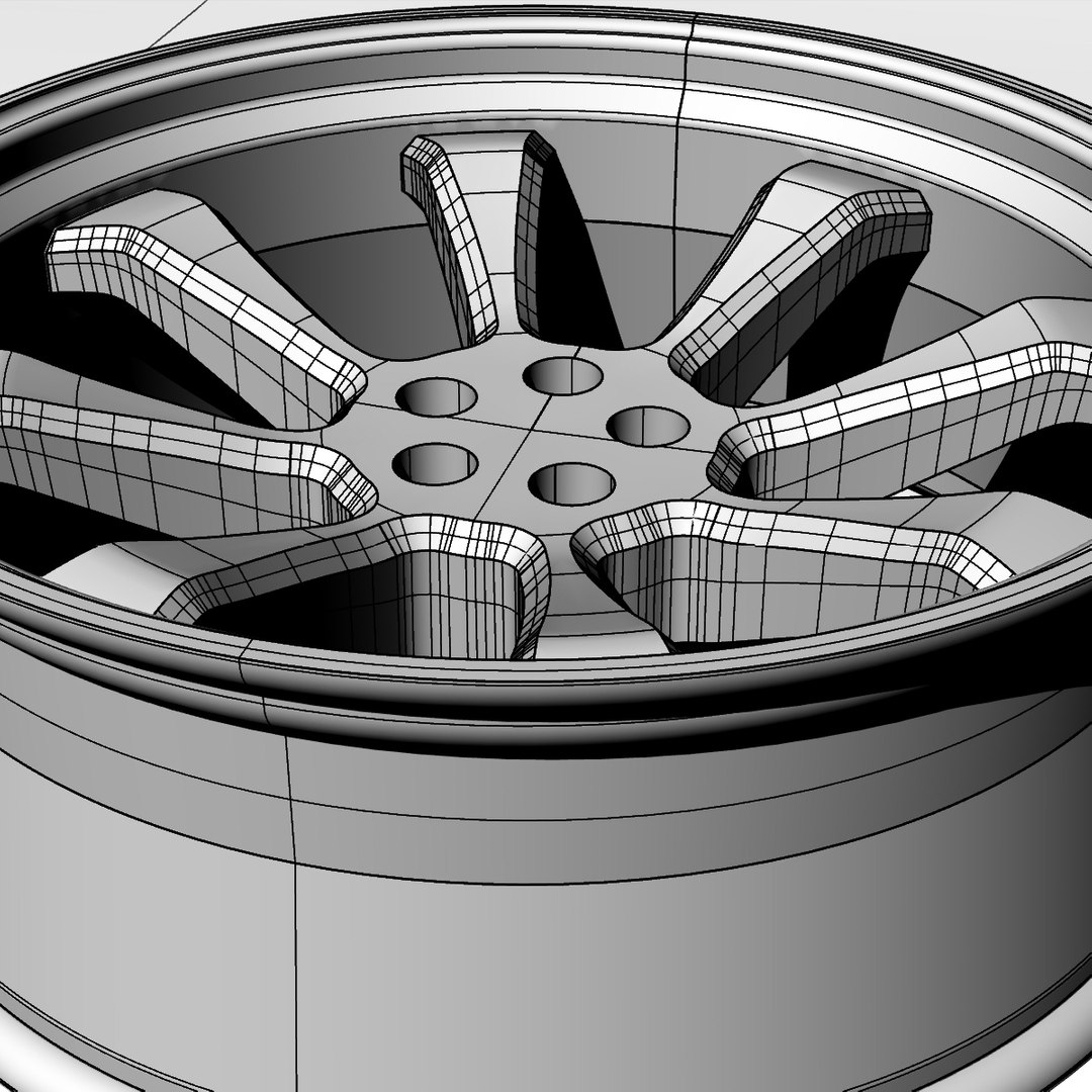 Tire Alloy Wheel Rim Obj