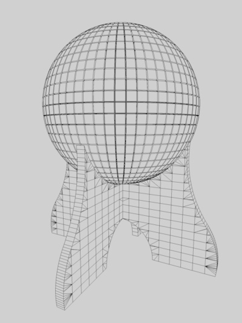 3d mirrored ball centerpiece model