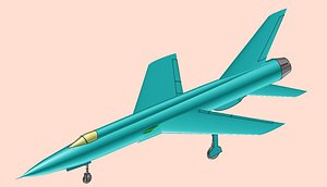 F-105 Fighter Aircraft Solid Assembly Model 3D model