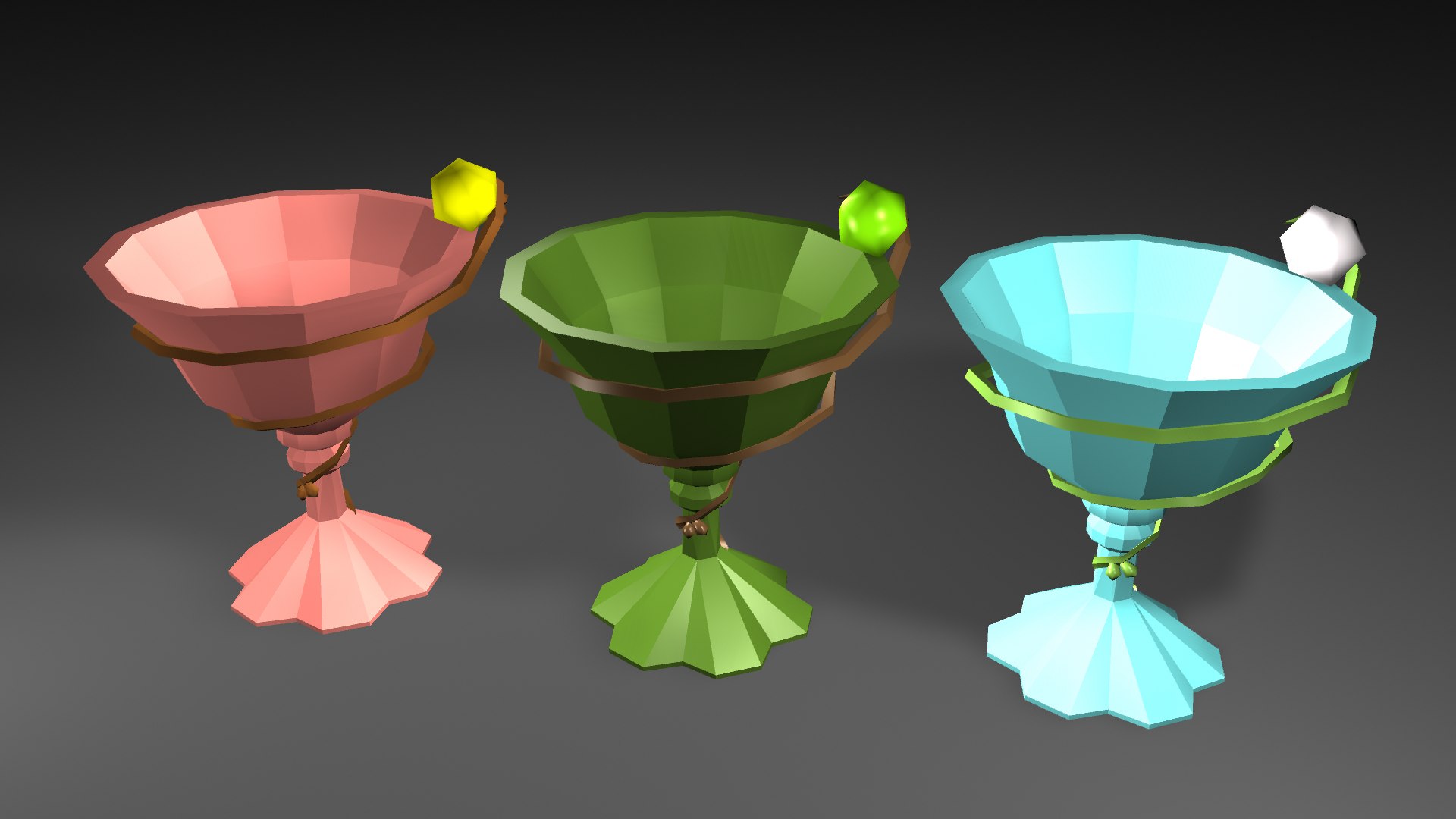 Chalice - Pack Of Three 3D Model - TurboSquid 1963404