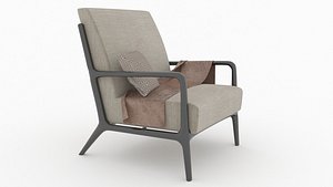 Armchair with pillow for 3ds max v-ray Free