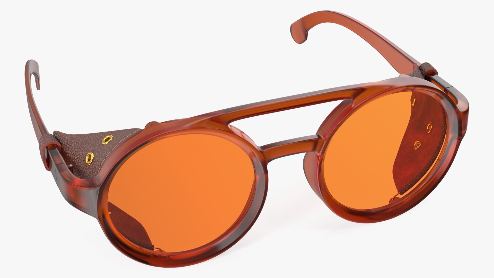 Steampunk Sunglasses Orange 3D model preview
