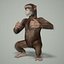 3ds max rigged chimpanzee hair modifier