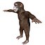 3ds max rigged chimpanzee hair modifier