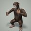3ds max rigged chimpanzee hair modifier