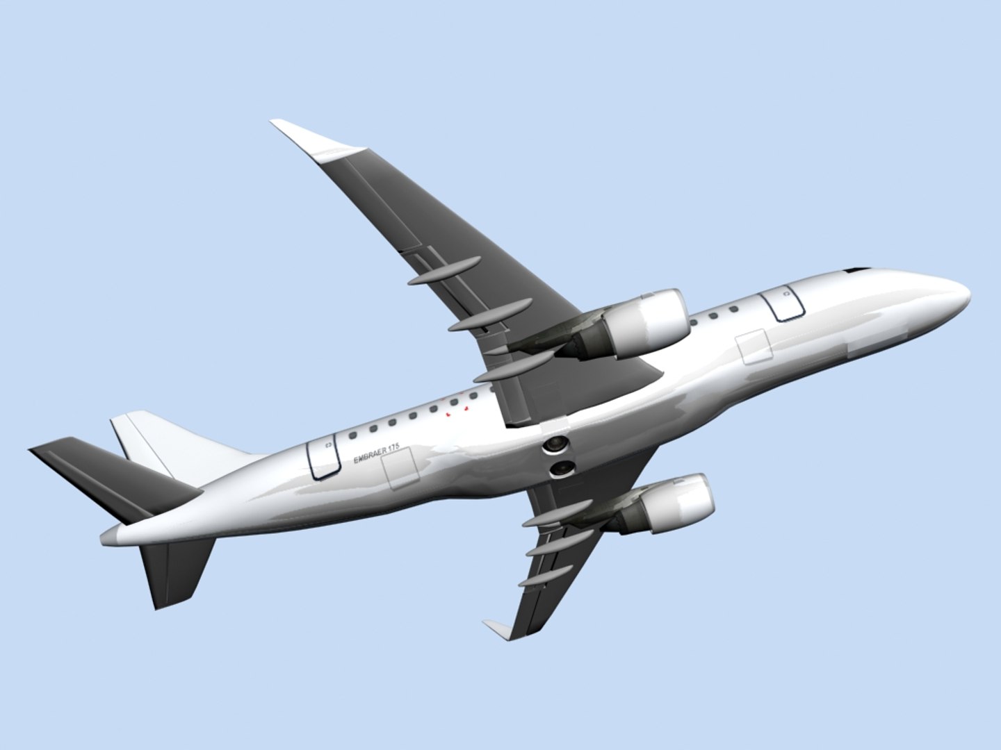 3ds Max Embraer 175 Plane Texturing