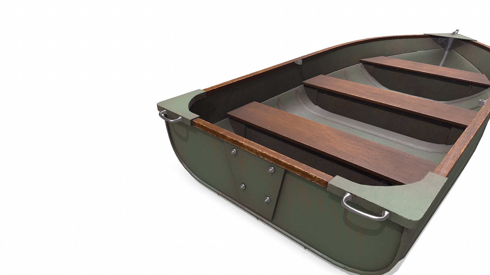 3D Old Metal Rowboat Low-poly PBR Model - TurboSquid 2317546