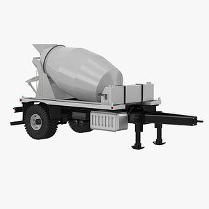 3d cement mixer trailer