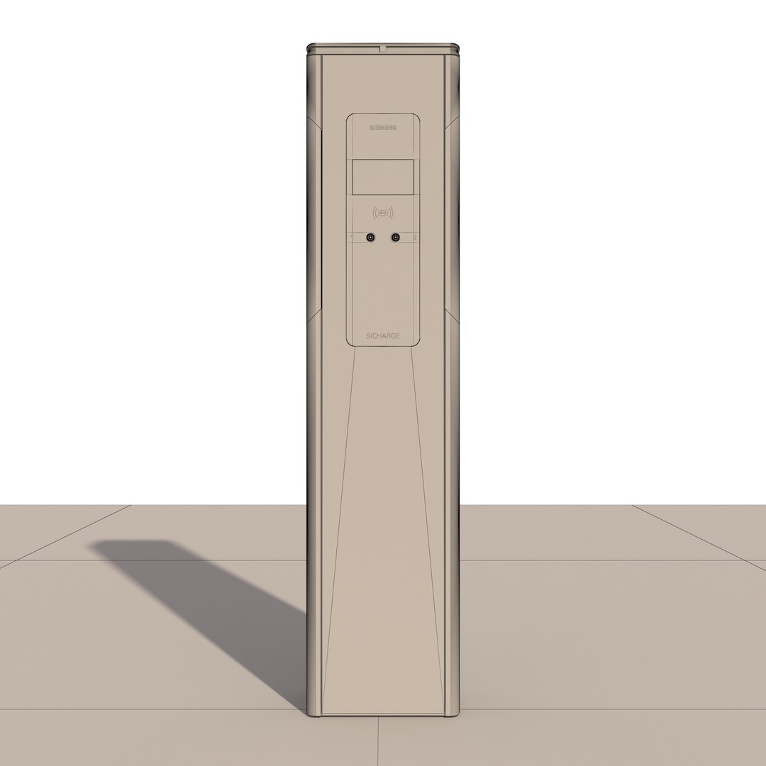 Electric Vehicle Charging Station SICHARGE AC22 3D model - TurboSquid ...