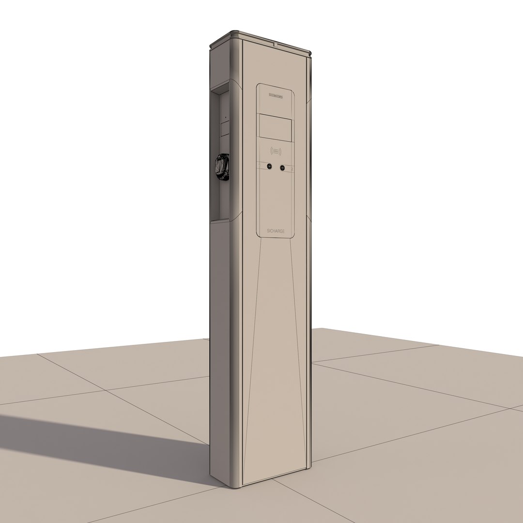 Electric Vehicle Charging Station Sicharge Ac22 3d Model - Turbosquid 