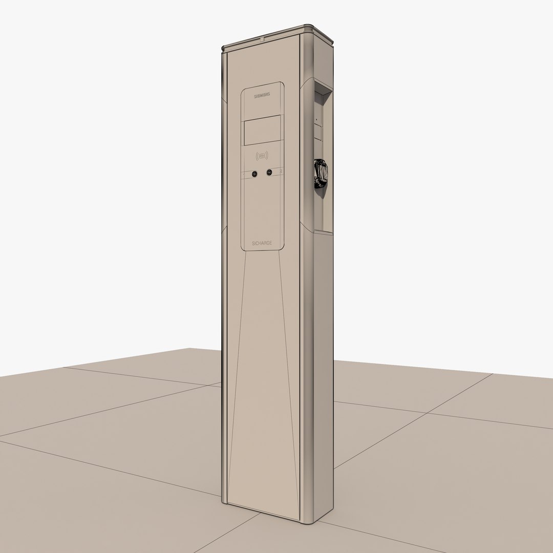 Electric Vehicle Charging Station Sicharge Ac22 3d Model - Turbosquid 