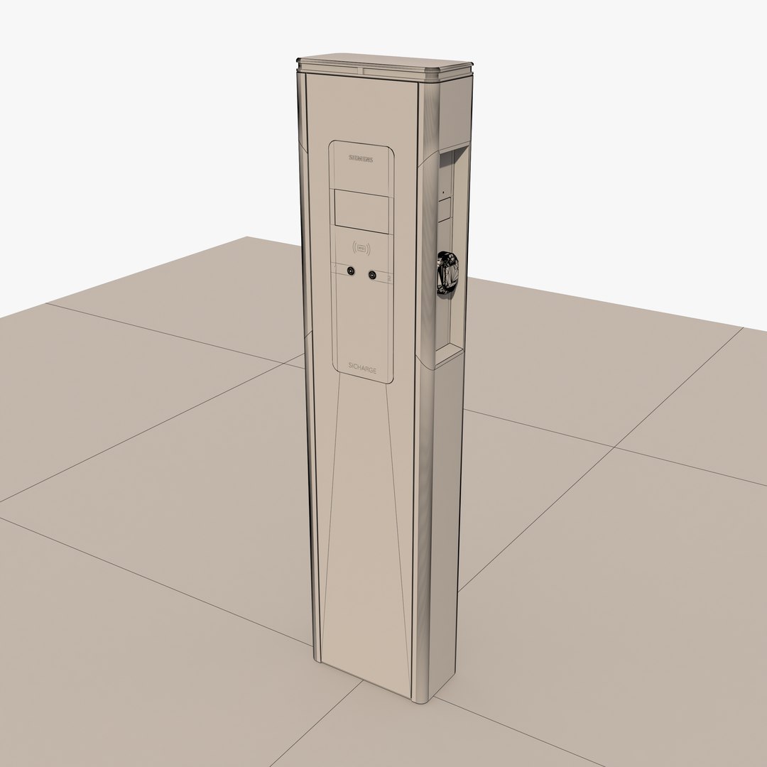 Electric Vehicle Charging Station SICHARGE AC22 3D Model - TurboSquid ...