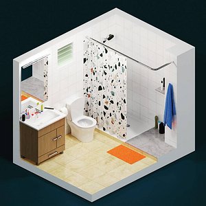 3D Bathroom Scene model