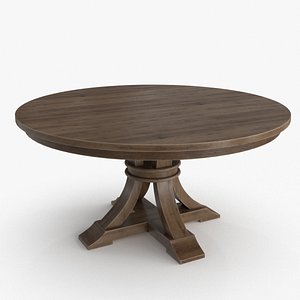 3D model Dining Table Brown Grey