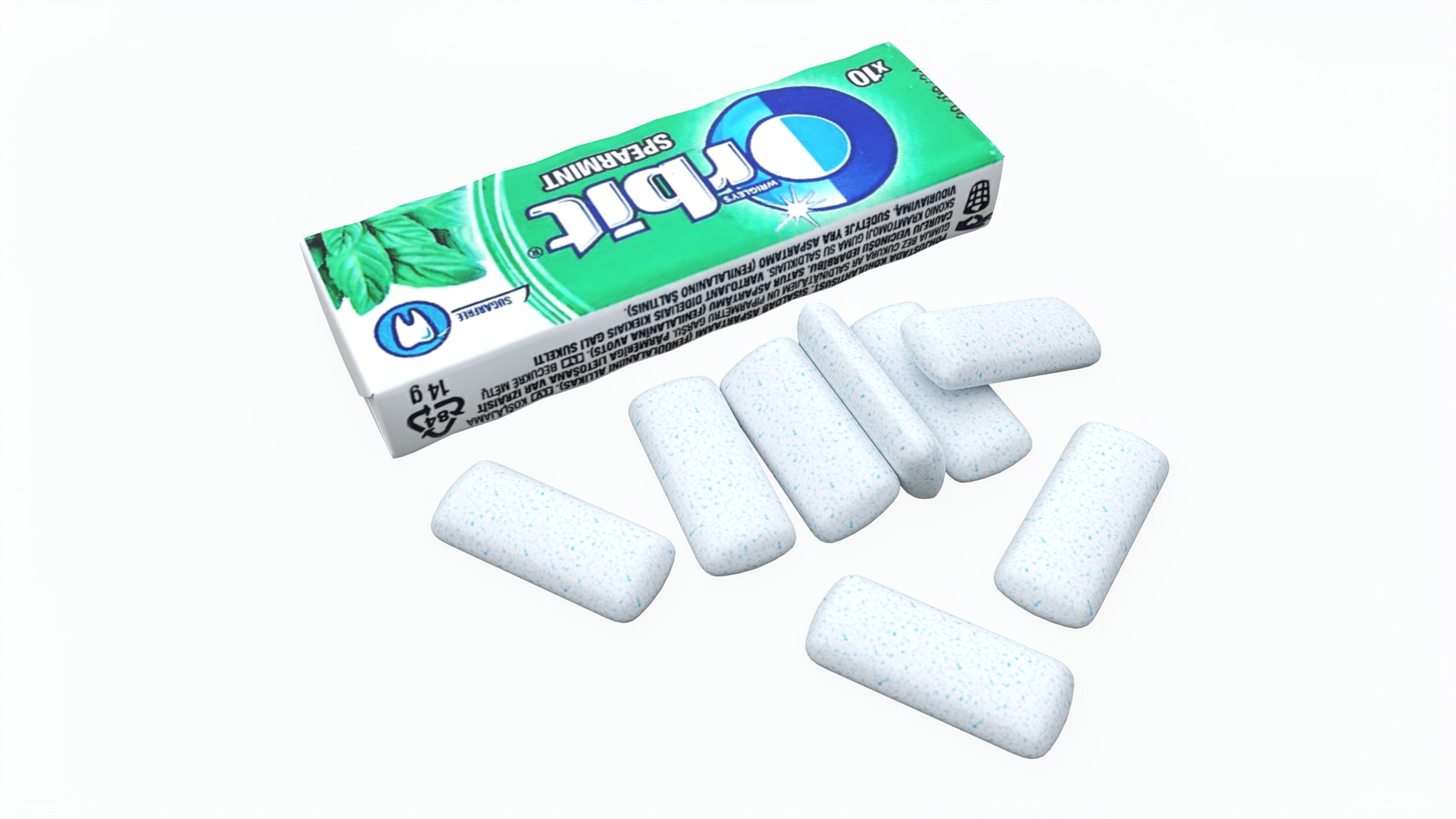 Pack Of Chewing Gum Orbit 02 3D - TurboSquid 2224907