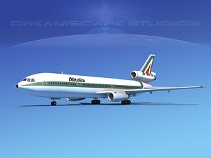 3d douglas dc-10 model