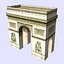 paris pack buildings arc 3d model