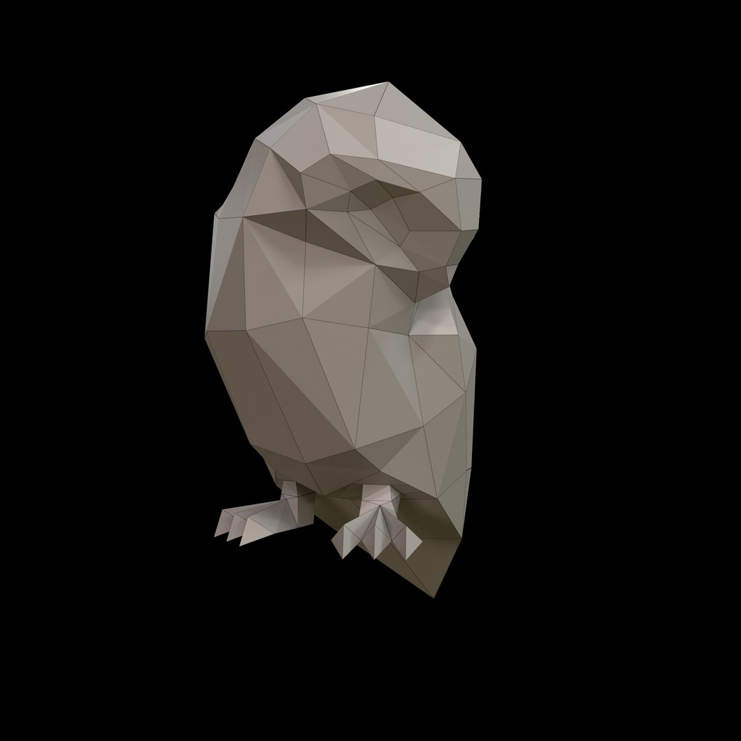 Low Poly Owl Model Origami 3D 3D Print Model 3D - TurboSquid 1815380