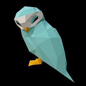 Low Poly Owl Model Origami 3D 3D print model 3D