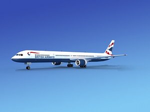 airline boeing 757 757-300 3d model