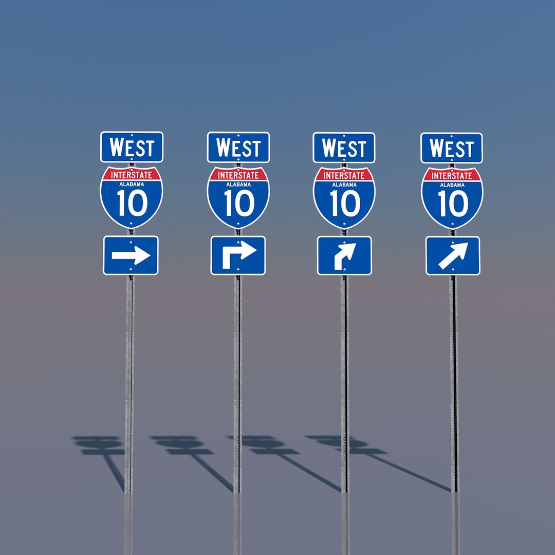 interstate 10 signs alabama c4d https://p.turbosquid.com/ts-thumb/y8/yD6eMg/3aDzgz3c/interstate10westrightturnalabama/jpg/1368631997/1920x1080/fit_q87/3f83754768e9c2a89524612d91c0a320ad3e2f04/interstate10westrightturnalabama.jpg