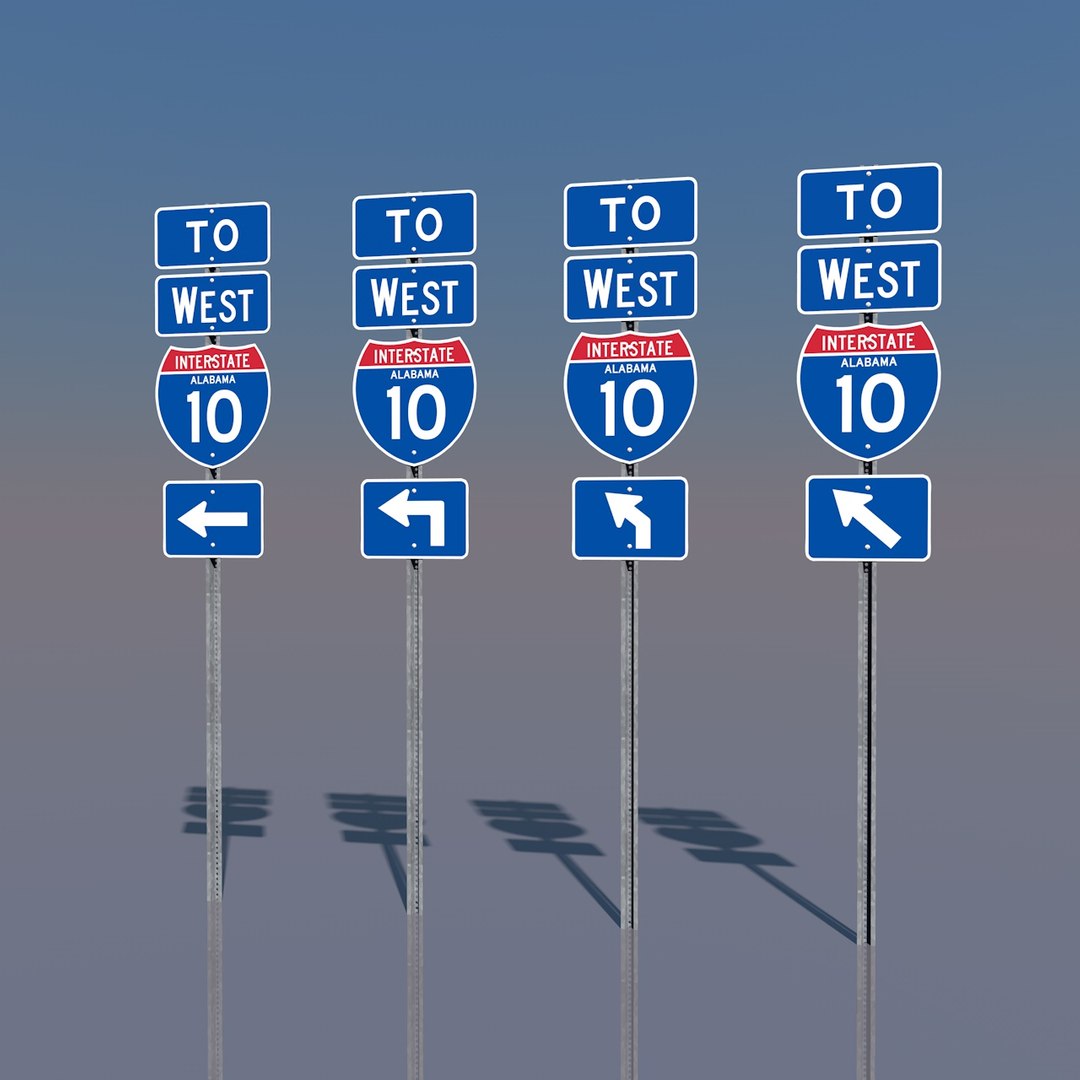 interstate 10 signs alabama c4d https://p.turbosquid.com/ts-thumb/y8/yD6eMg/A2VukZqM/tointerstate10westleftturnalabama/jpg/1368631997/1920x1080/fit_q87/26587d1f22753dc9a9e4ba9e131dc5e7966fd9e6/tointerstate10westleftturnalabama.jpg