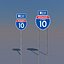 3D Alabama Interstate 10 Signs
