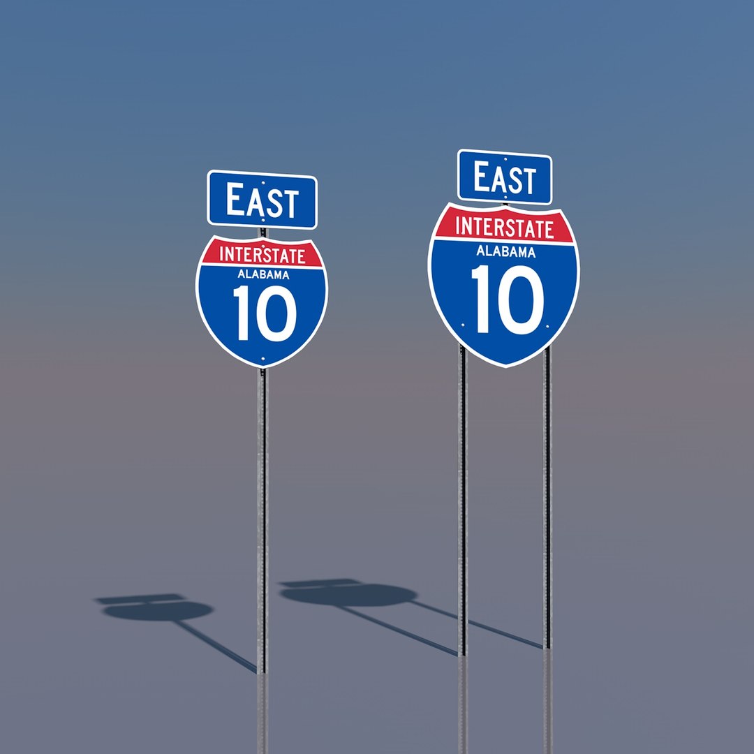 interstate 10 signs alabama c4d https://p.turbosquid.com/ts-thumb/y8/yD6eMg/MIoUZ5u9/interstate10eastalabama/jpg/1368631997/1920x1080/fit_q87/d8a962bb33a7a075ccfe0a8974f2050b2db04660/interstate10eastalabama.jpg