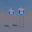 3D Alabama Interstate 10 Signs