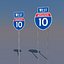 3D Alabama Interstate 10 Signs