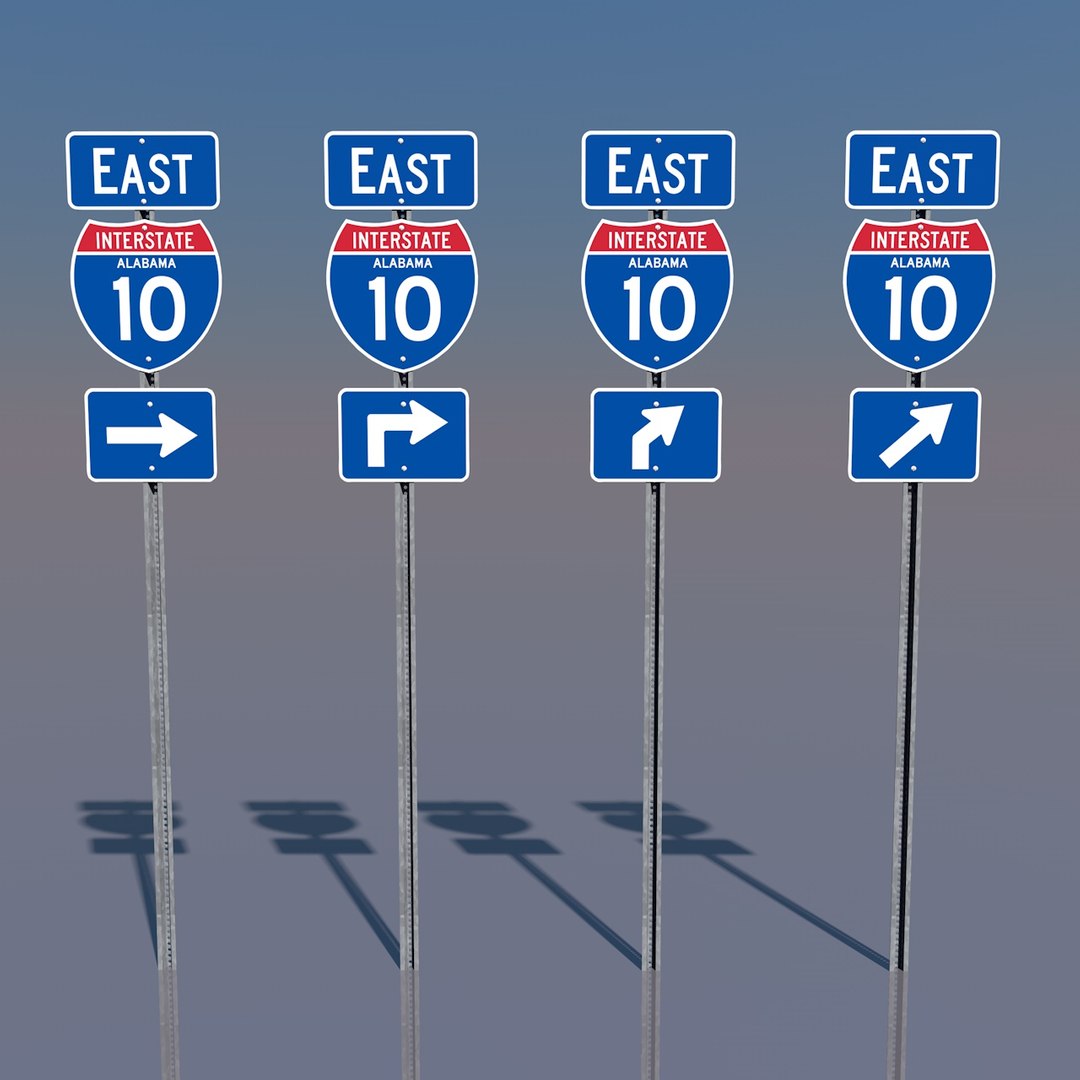 interstate 10 signs alabama c4d https://p.turbosquid.com/ts-thumb/y8/yD6eMg/T13FZsH4/interstate10eastrightturnalabama/jpg/1368631997/1920x1080/fit_q87/7fcfc4484c42f6d2d5a314ad01591b9175dbe0f4/interstate10eastrightturnalabama.jpg