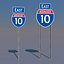 3D Alabama Interstate 10 Signs