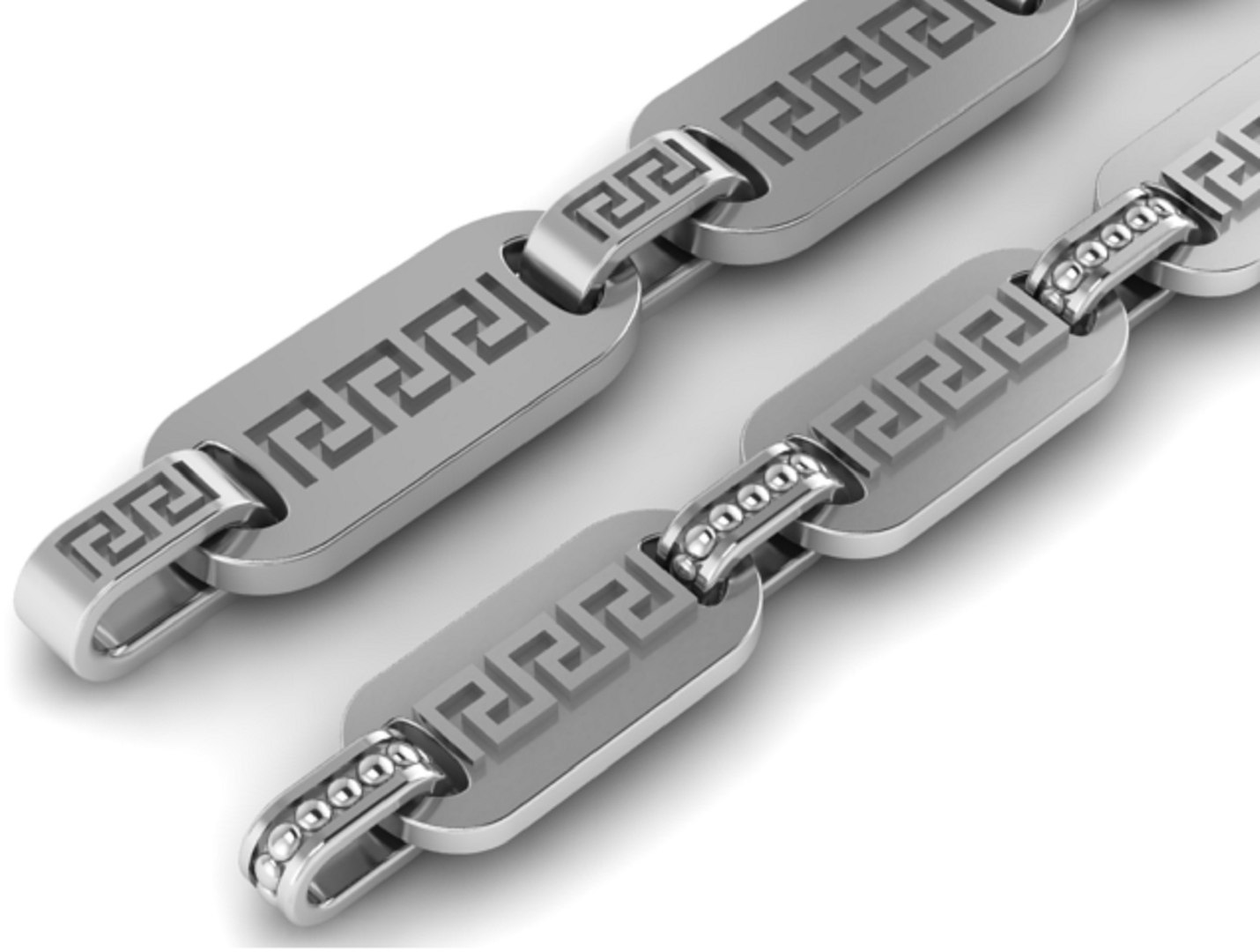 3D Model Chain Or Bracelet With Greek Pattern Two Options - TurboSquid ...