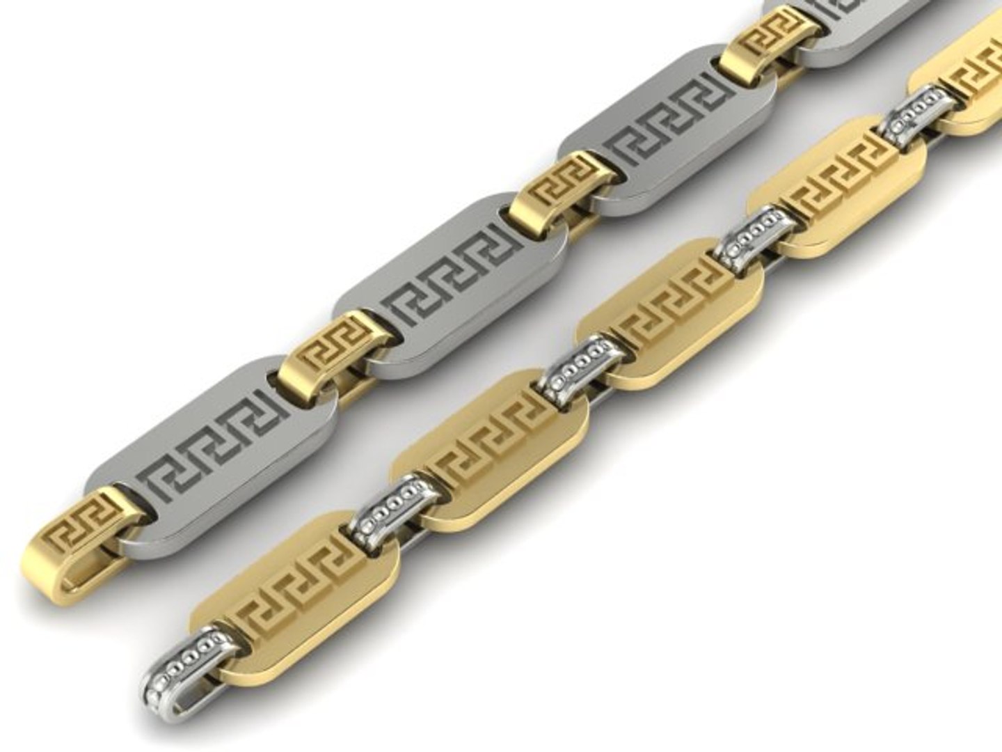 3D Model Chain Or Bracelet With Greek Pattern Two Options - TurboSquid ...