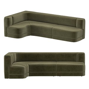 Lobby sofa green 3D