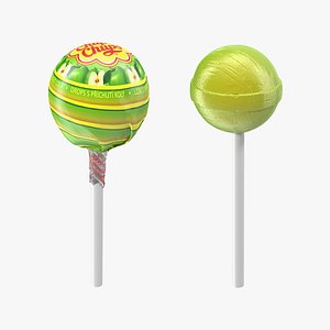 3D apple lollipop chupa chups model