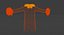 Mantel mit Pelzmanschetten und Kragen in T-Pose