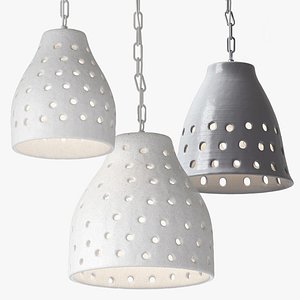 Porous pendant and Tapered Perforated pendant Jamie Young Co 3D model