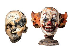 Spooky doll heads Pack  2